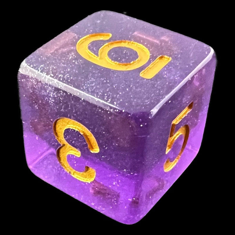 TDSO Iridescent Glitter Purple D6 Dice