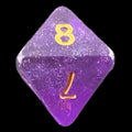 TDSO Iridescent Glitter Purple D8 Dice