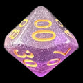 TDSO Iridescent Glitter Purple Percentile Dice