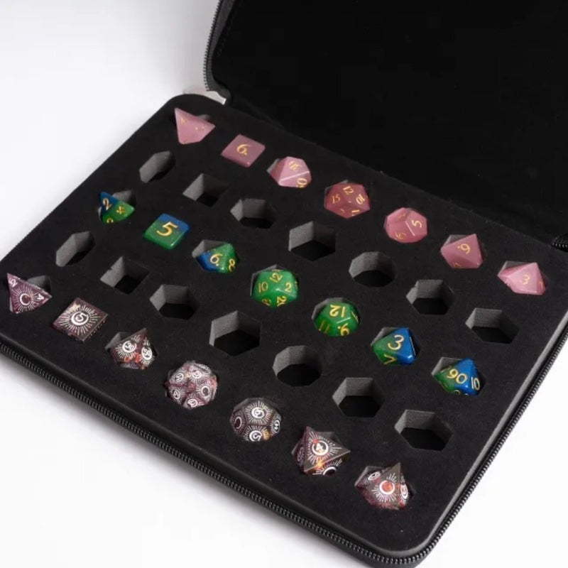 TDSO Leatherette Storage Dice Case - hold 5 Polysets