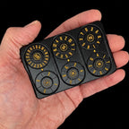 TDSO Metal Black & Yellow Credit Card Shaped Polyset Dice Spinner