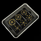 TDSO Metal Black & Yellow Credit Card Shaped Polyset Dice Spinner