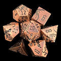 TDSO Metal Flying Dragon Antique Copper 7 Dice Polyset