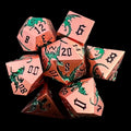 TDSO Metal Flying Dragon Copper & Green 7 Dice Polyset