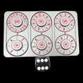 TDSO Metal Grey & Red Credit Card Shaped Polyset Dice Spinner
