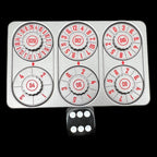 TDSO Metal Grey & Red Credit Card Shaped Polyset Dice Spinner