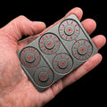TDSO Metal Grey & Red Credit Card Shaped Polyset Dice Spinner