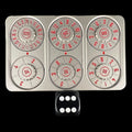 TDSO Metal Silver & Red Credit Card Shaped Polyset Dice Spinner