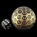 TDSO Metal Titan Antique Gold HUGE 45mm D100 Dice