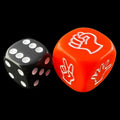 TDSO Opaque Orange Rock Paper Scissors 20mm D6 Dice