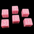 TDSO Opaque Pink & White Circuit Board 6 x D6 Dice Set