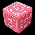 TDSO Opaque Pink & White Circuit Board D6 Dice