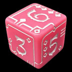 TDSO Opaque Pink & White Circuit Board 6 x D6 Dice Set