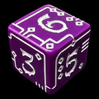 TDSO Opaque Purple & White Circuit Board 6 x D6 Dice Set