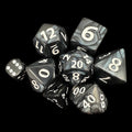 TDSO Pearl Black & White GIANT 7 Dice Polyset
