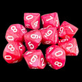 TDSO Pearl Rose & White 10 x D10 Dice Set