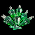 TDSO Potion Bottle Green & Silver 7 Dice Polyset