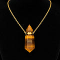 TDSO Potion Bottle Necklace Shard - Tiger Eye with Gold Chain