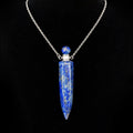 TDSO Potion Bottle Necklace Spear - Lapis Lazuli with Silver Chain