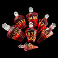 TDSO Potion Bottle Red & Gold 7 Dice Polyset