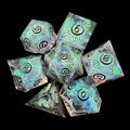 TDSO Sharp Edge Rising Moon 7 Dice Polyset + Case