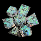 TDSO Sharp Edge Rising Moon 7 Dice Polyset + Case