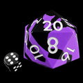 TDSO Silicone Black & Purple with Silver MASSIVE 55mm D20 BOUNCY Dice