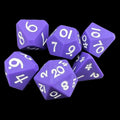 CLEARANCE TDSO Silicone Purple & White 7 Dice Polyset MISSING D6