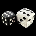 TDSO Skull Shapded White Spot D6 Dice