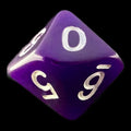 The Dice Lab Opaque Purple & White Skew D10 Dice