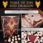 Tome of the Red Dragon - 10 Dice Polyset / Coin / Dice Tray