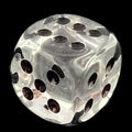 CLEARANCE Tomesch Translucent Diamond & Black 16mm Spot D6 Dice