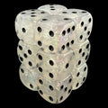 UK Made Dice Cosmic Frost Bubble with 12 x D6 Dice Set
