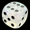 UK Made Dice Cosmic Frost Bubble with Black D6 Spot Dice