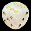 UK Made Dice Iridescent Ice with Gold D6 Spot Dice