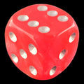 UK Made Dice Lustrous Pink with Silver D6 Spot Dice