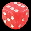 UK Made Dice Lustrous Pink with White D6 Spot Dice