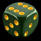 UK Made Dice Opaque Olive with Khaki 12 x D6 Dice Set