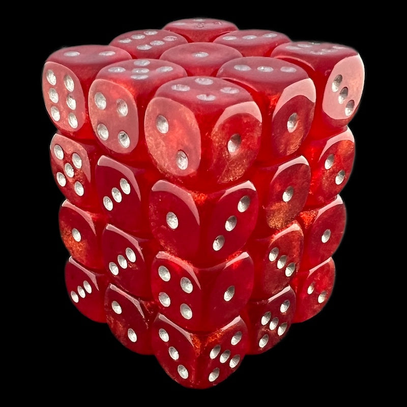 Würfelzeit Borealis Red 36 x D6 Dice Set