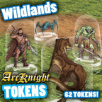 ArcKnight Flat Plastic Miniatures - Wildlands - 62 Minis