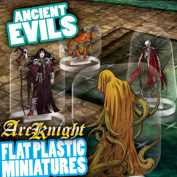 ArcKnight Flat Plastic Miniatures - Ancient Evils - 62 Minis