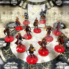 ArcKnight Additional Round Bases Numbered 1-12 - Opaque Red