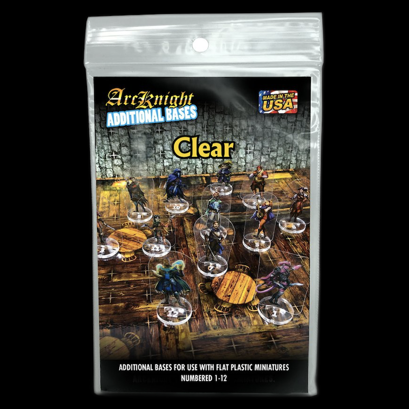 ArcKnight Additional Round Bases Numbered 1-12 - Translucent Clear