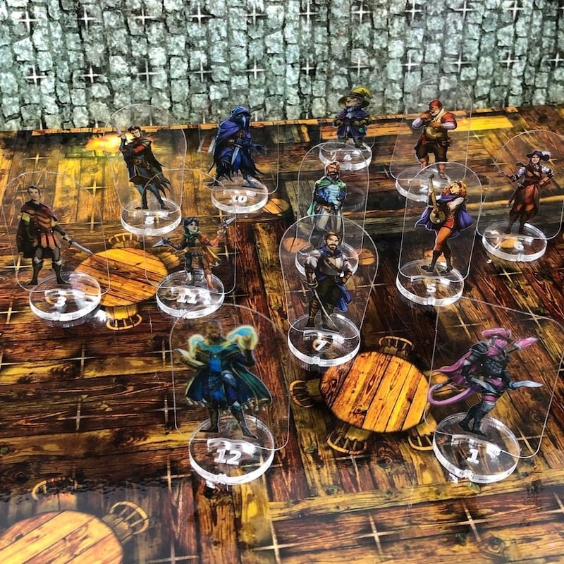 ArcKnight Additional Round Bases Numbered 1-12 - Translucent Clear