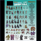 ArcKnight Flat Plastic Miniatures - Ancient Evils - 62 Minis