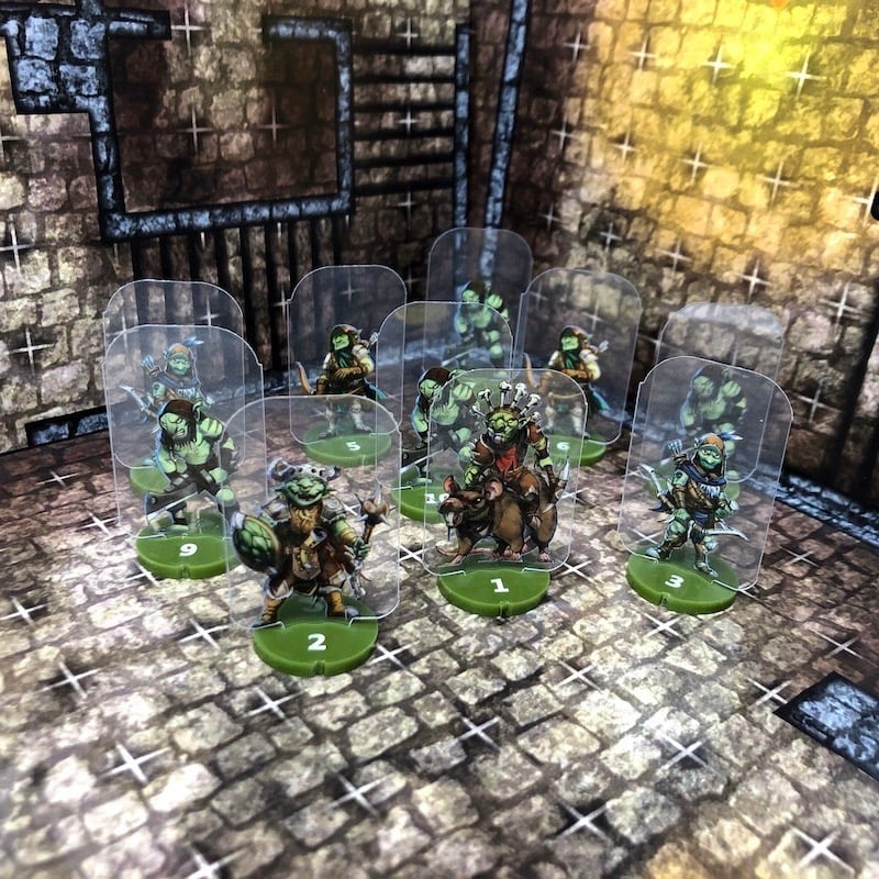ArcKnight Flat Plastic Miniatures - Goblin Raiders Warband - 10 Minis