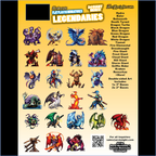 ArcKnight Flat Plastic Miniatures - Legendaries - 24 Giant Minis