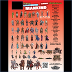 ArcKnight Flat Plastic Miniatures - Mankind - 62 Minis