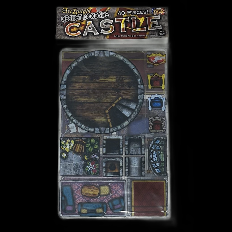 ArcKnight Flat Plastic Miniatures - Roleplaying Objects - Castle - 40 Pieces