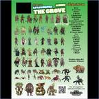 ArcKnight Flat Plastic Miniatures - The Grove - 62 Minis